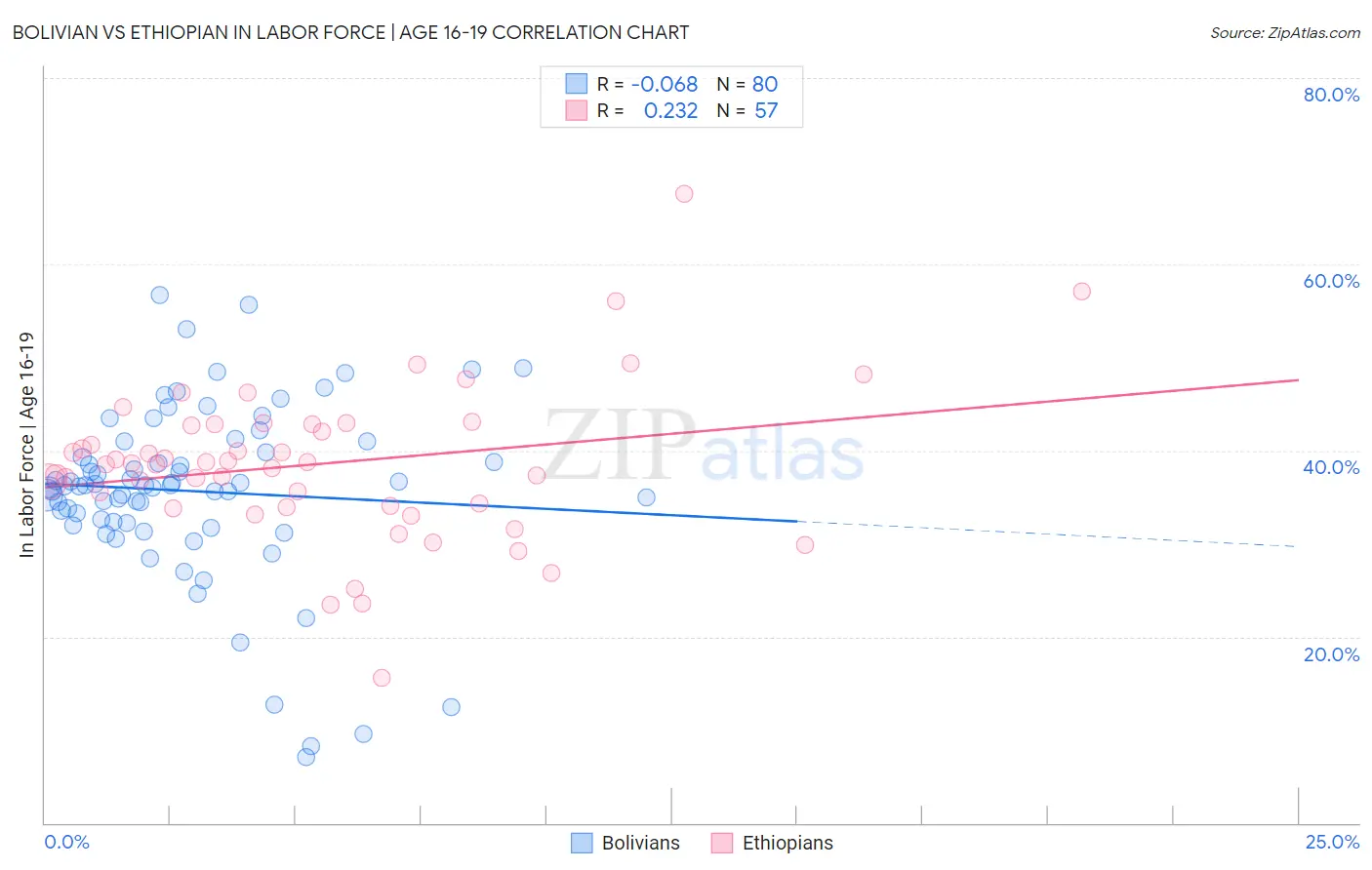 Bolivian vs Ethiopian In Labor Force | Age 16-19