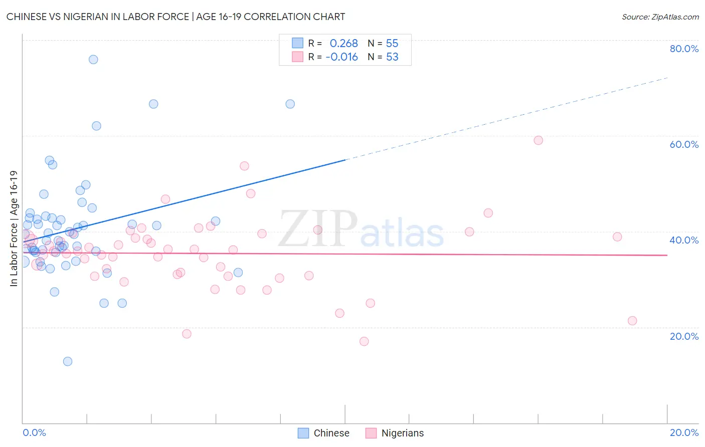 Chinese vs Nigerian In Labor Force | Age 16-19