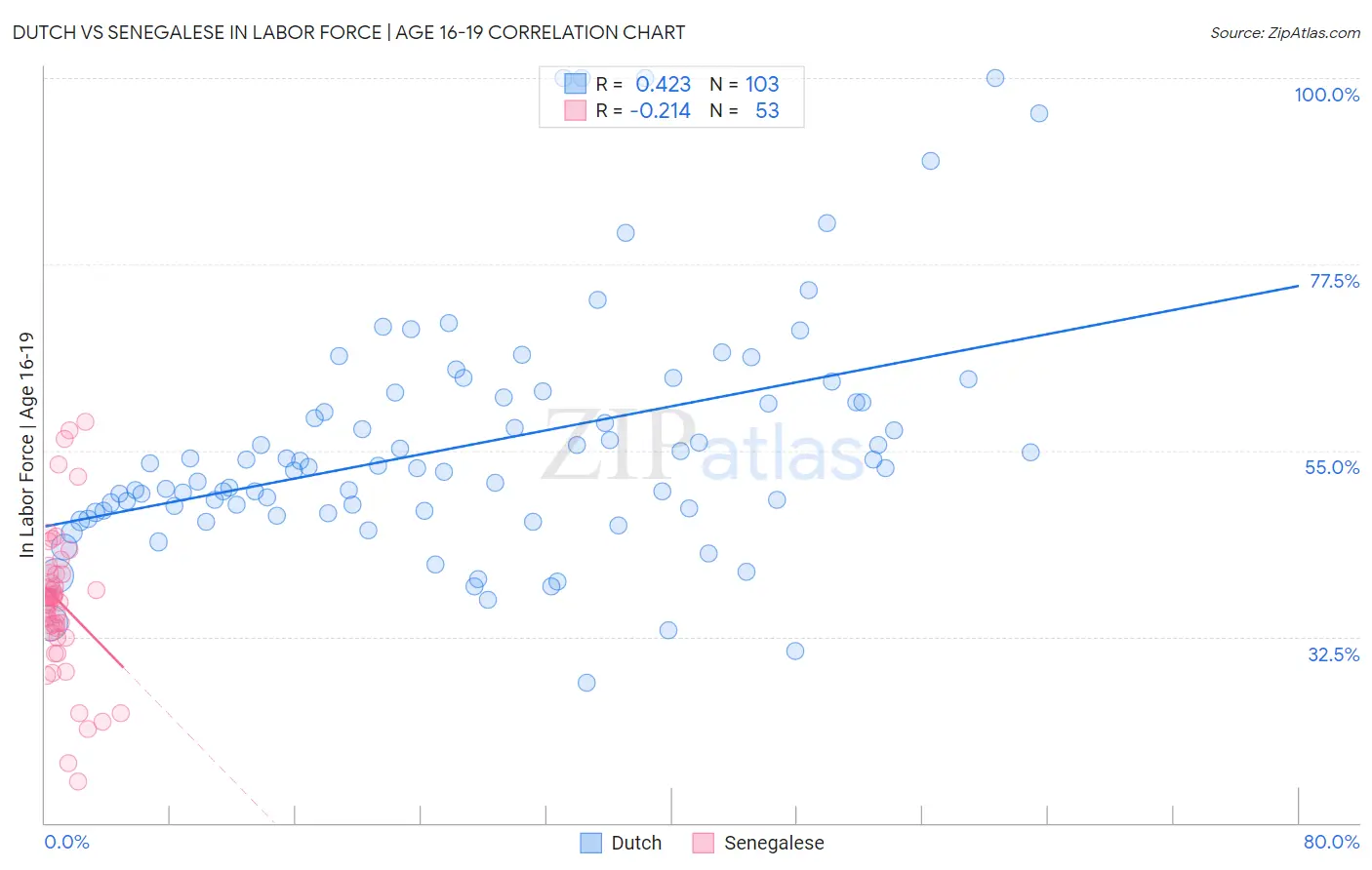 Dutch vs Senegalese In Labor Force | Age 16-19