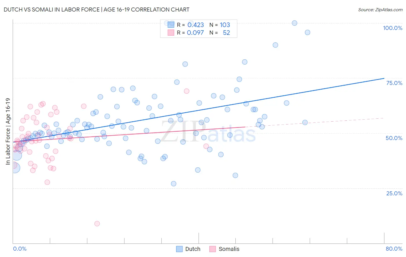 Dutch vs Somali In Labor Force | Age 16-19