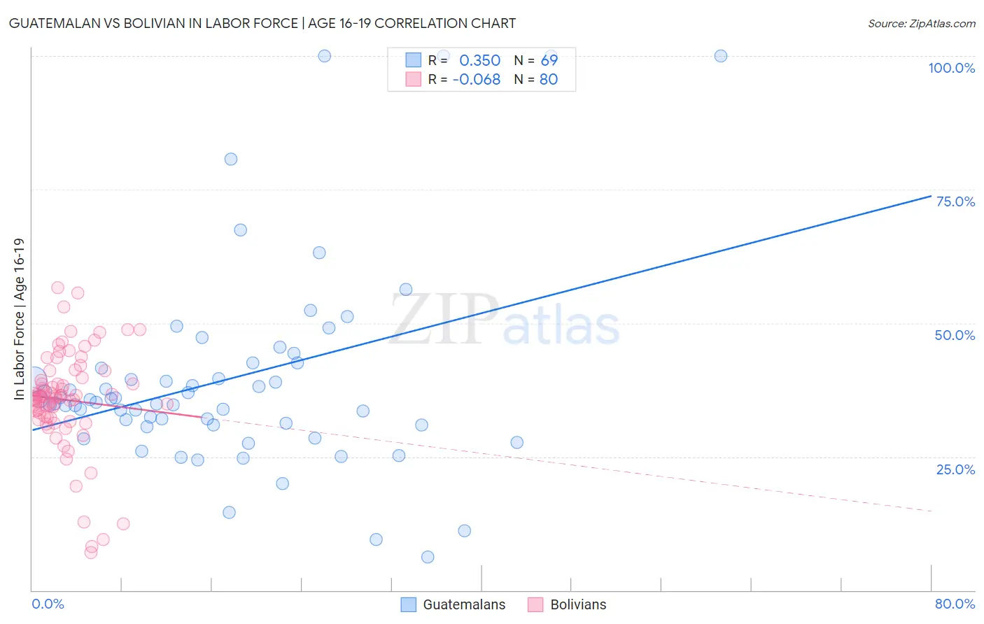 Guatemalan vs Bolivian In Labor Force | Age 16-19