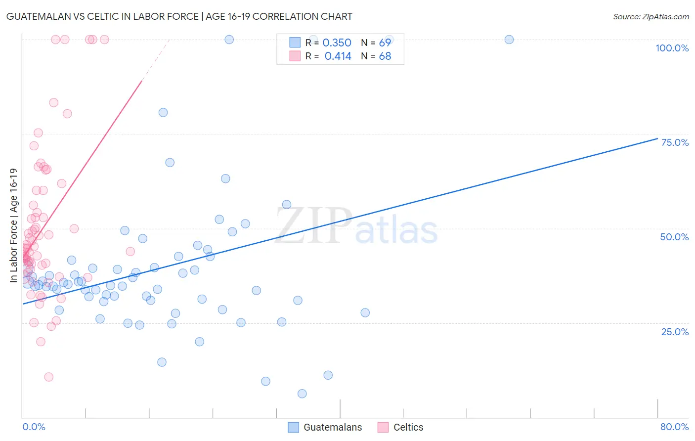 Guatemalan vs Celtic In Labor Force | Age 16-19