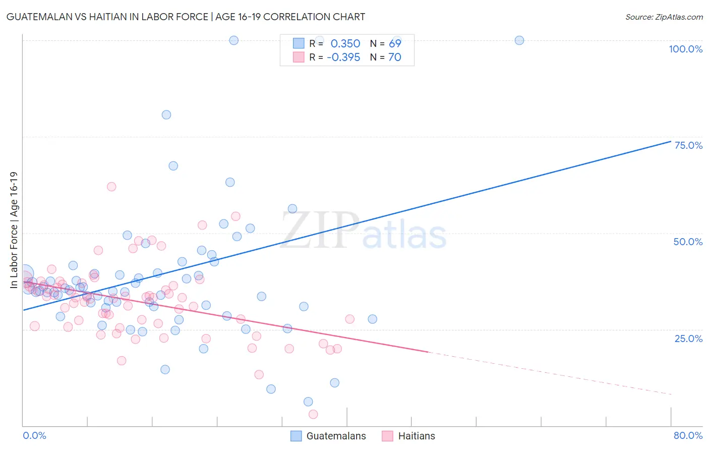 Guatemalan vs Haitian In Labor Force | Age 16-19
