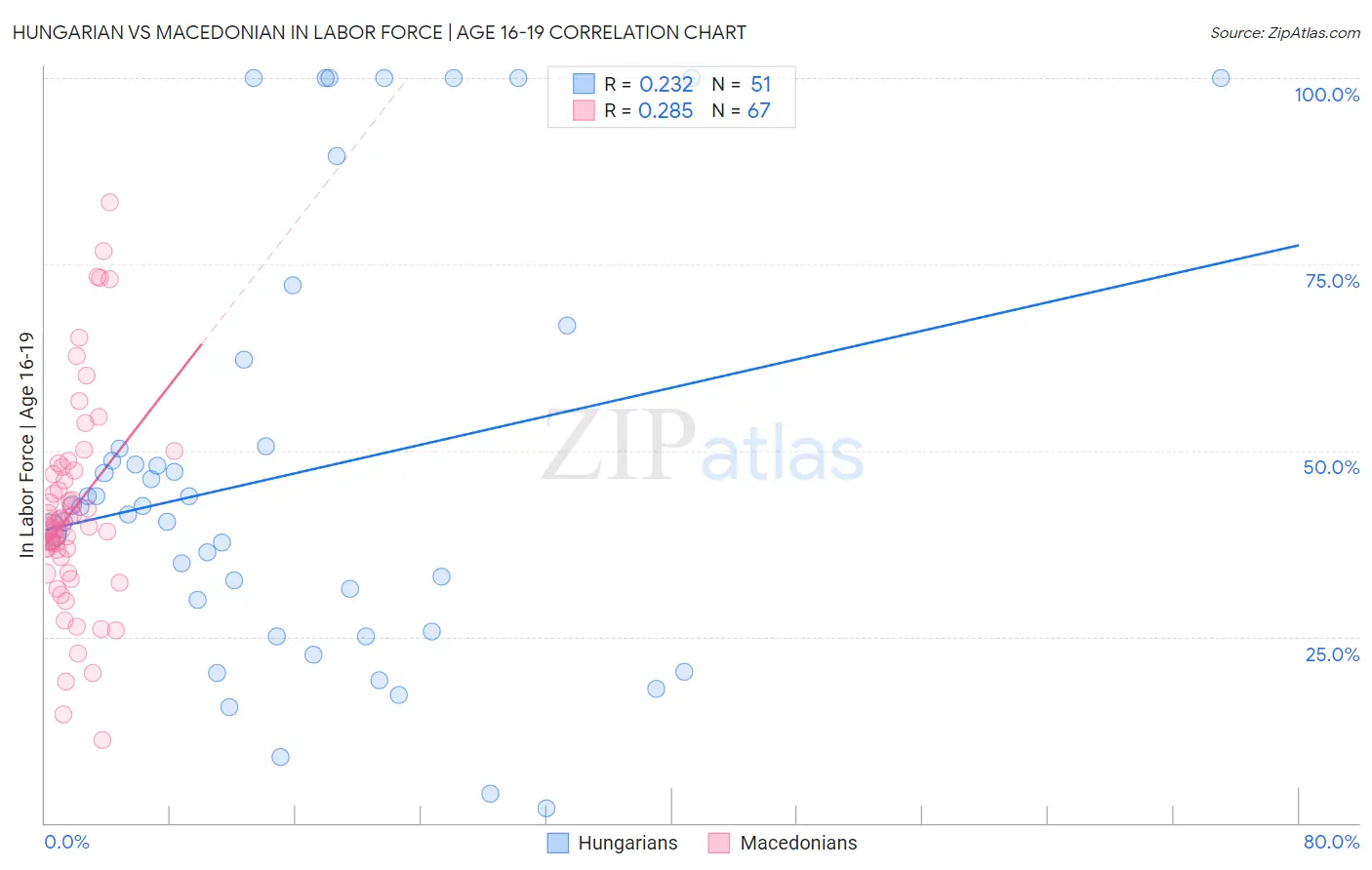 Hungarian vs Macedonian In Labor Force | Age 16-19