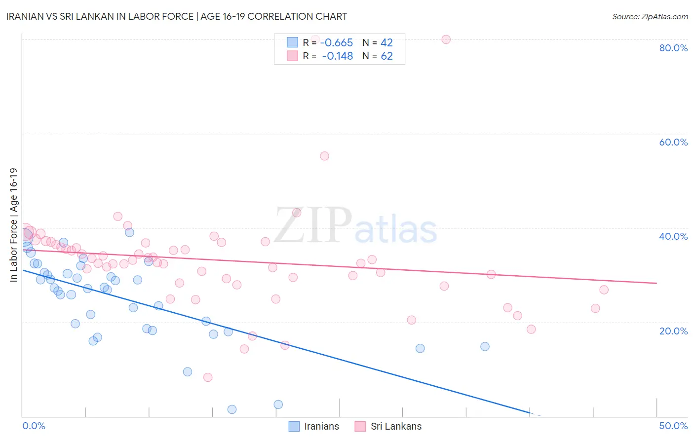 Iranian vs Sri Lankan In Labor Force | Age 16-19