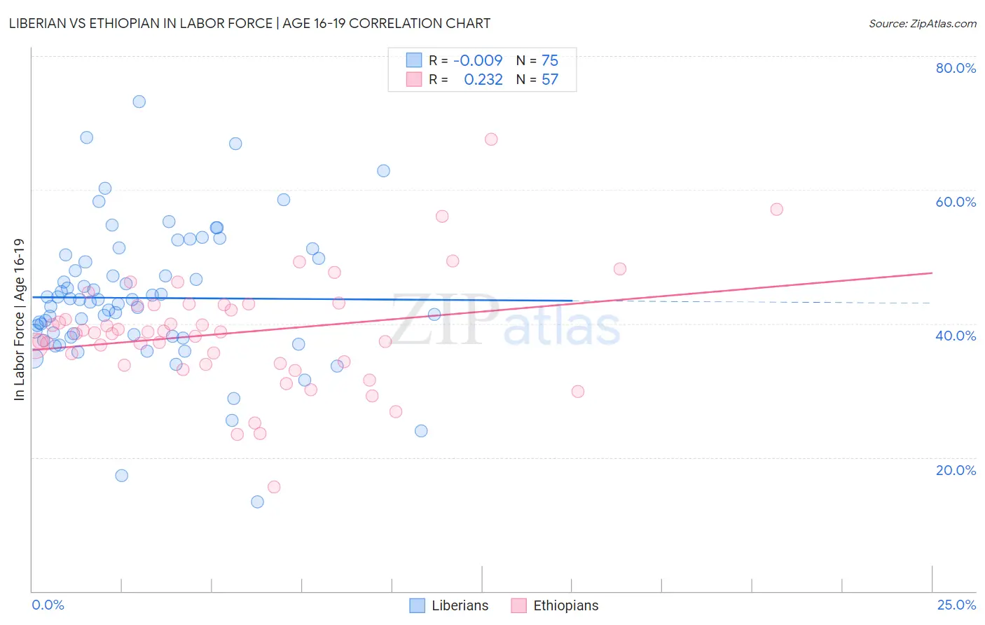 Liberian vs Ethiopian In Labor Force | Age 16-19