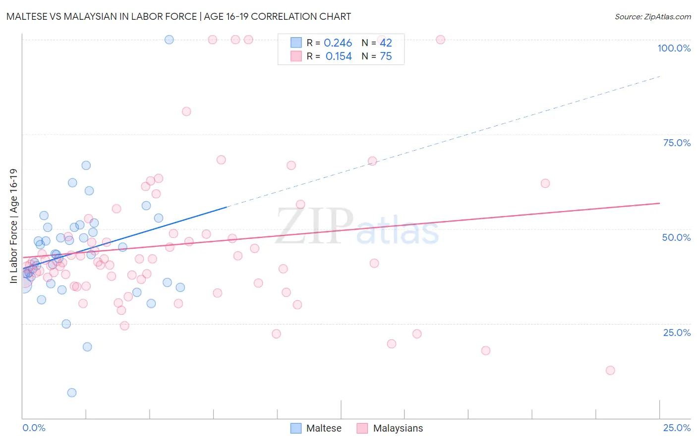 Maltese vs Malaysian In Labor Force | Age 16-19