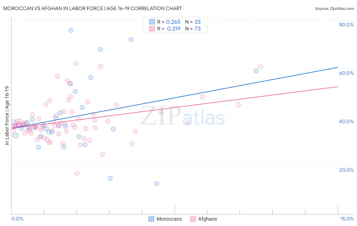 Moroccan vs Afghan In Labor Force | Age 16-19