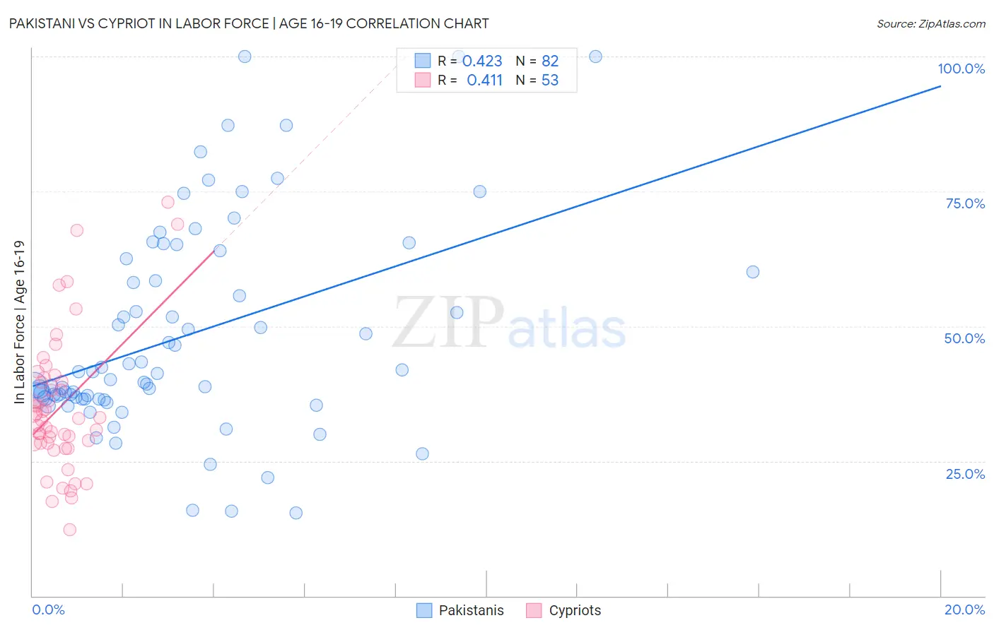 Pakistani vs Cypriot In Labor Force | Age 16-19