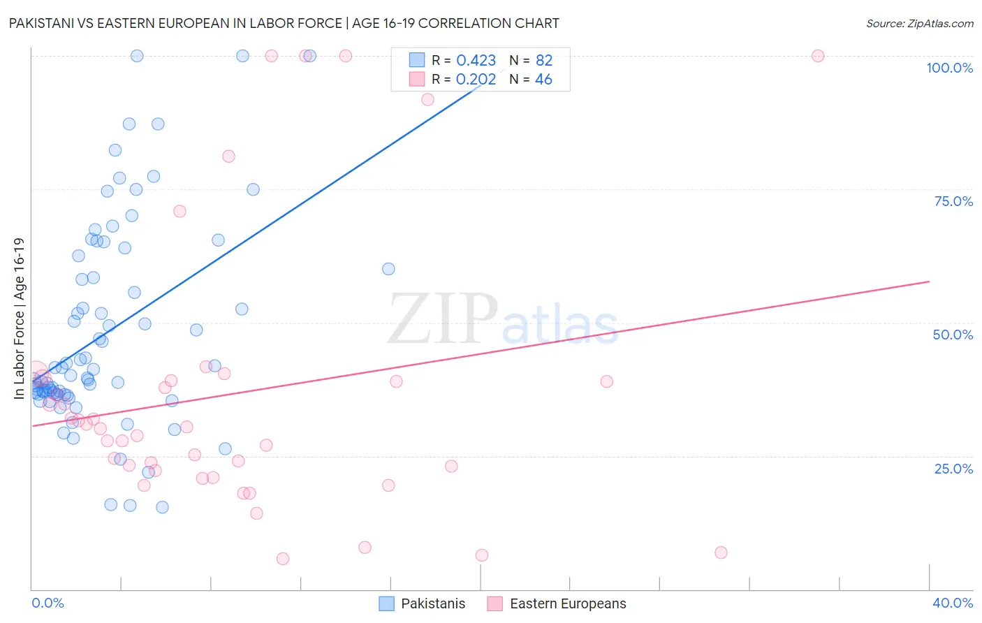 Pakistani vs Eastern European In Labor Force | Age 16-19