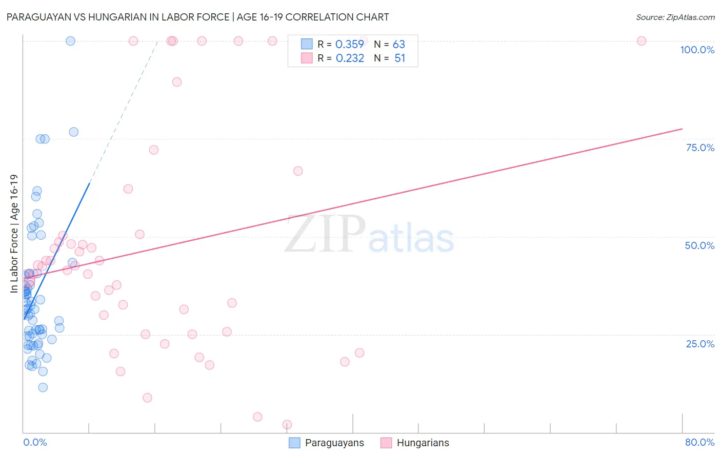 Paraguayan vs Hungarian In Labor Force | Age 16-19