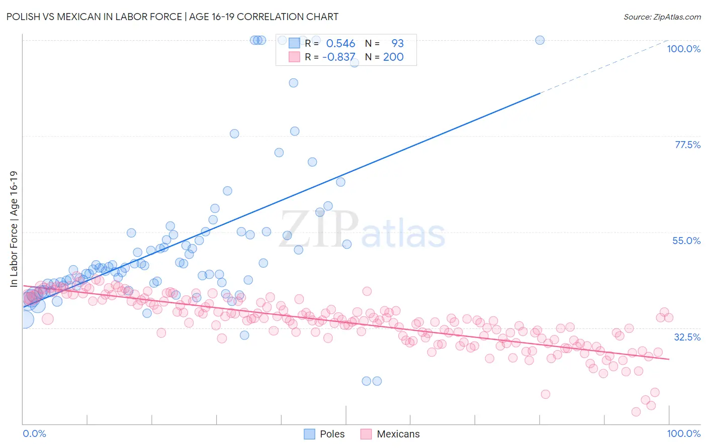 Polish vs Mexican In Labor Force | Age 16-19