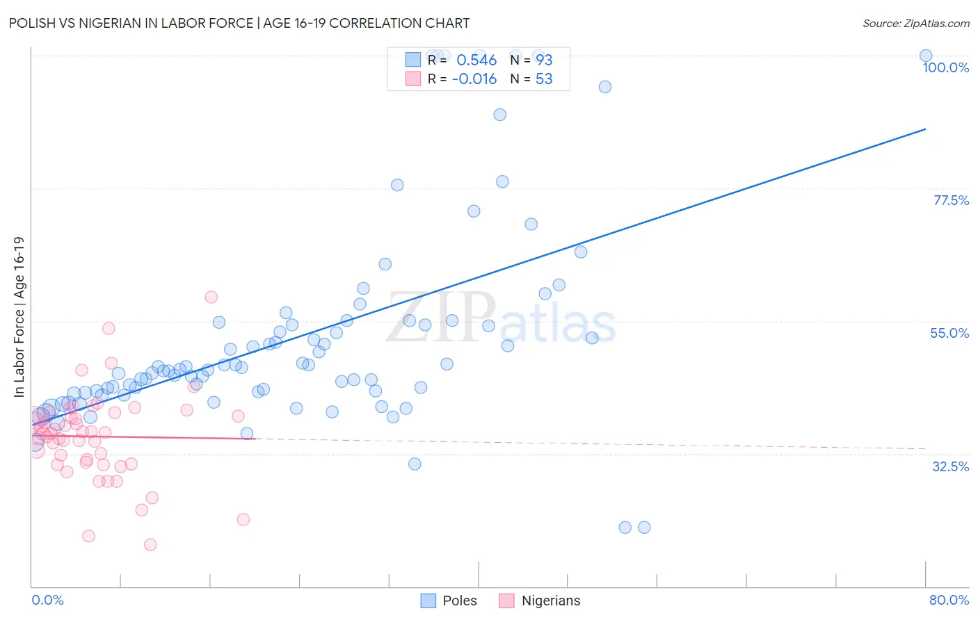 Polish vs Nigerian In Labor Force | Age 16-19