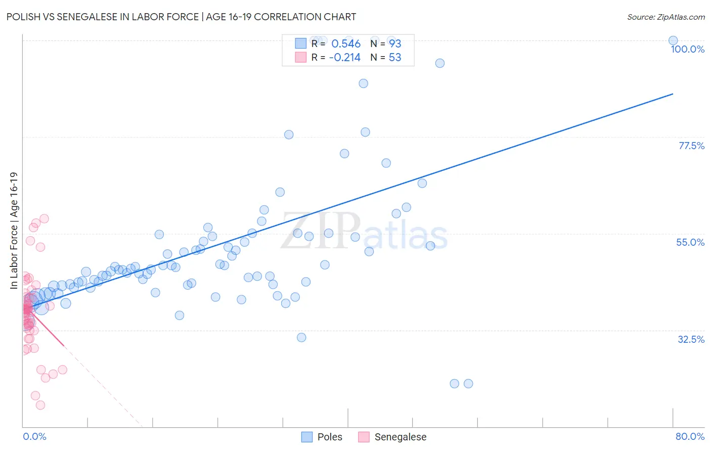 Polish vs Senegalese In Labor Force | Age 16-19
