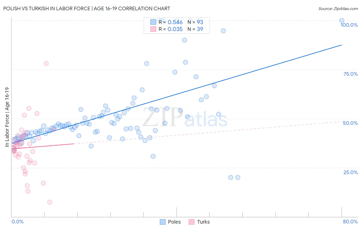 Polish vs Turkish In Labor Force | Age 16-19