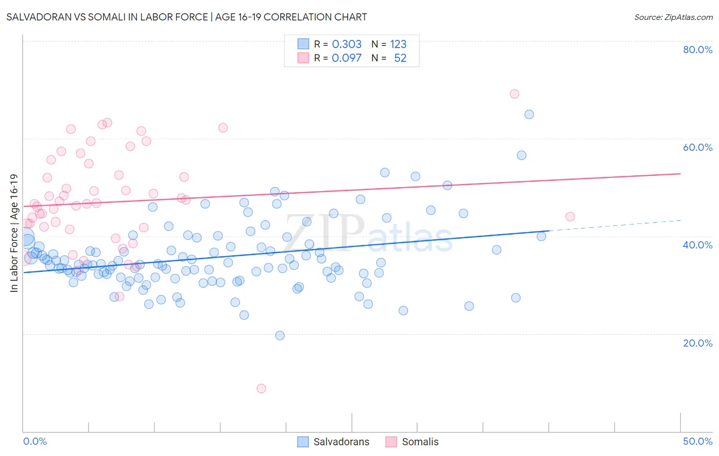 Salvadoran vs Somali In Labor Force | Age 16-19