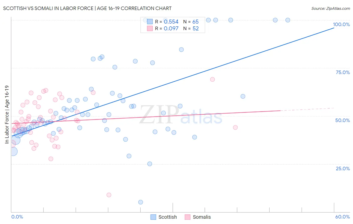 Scottish vs Somali In Labor Force | Age 16-19