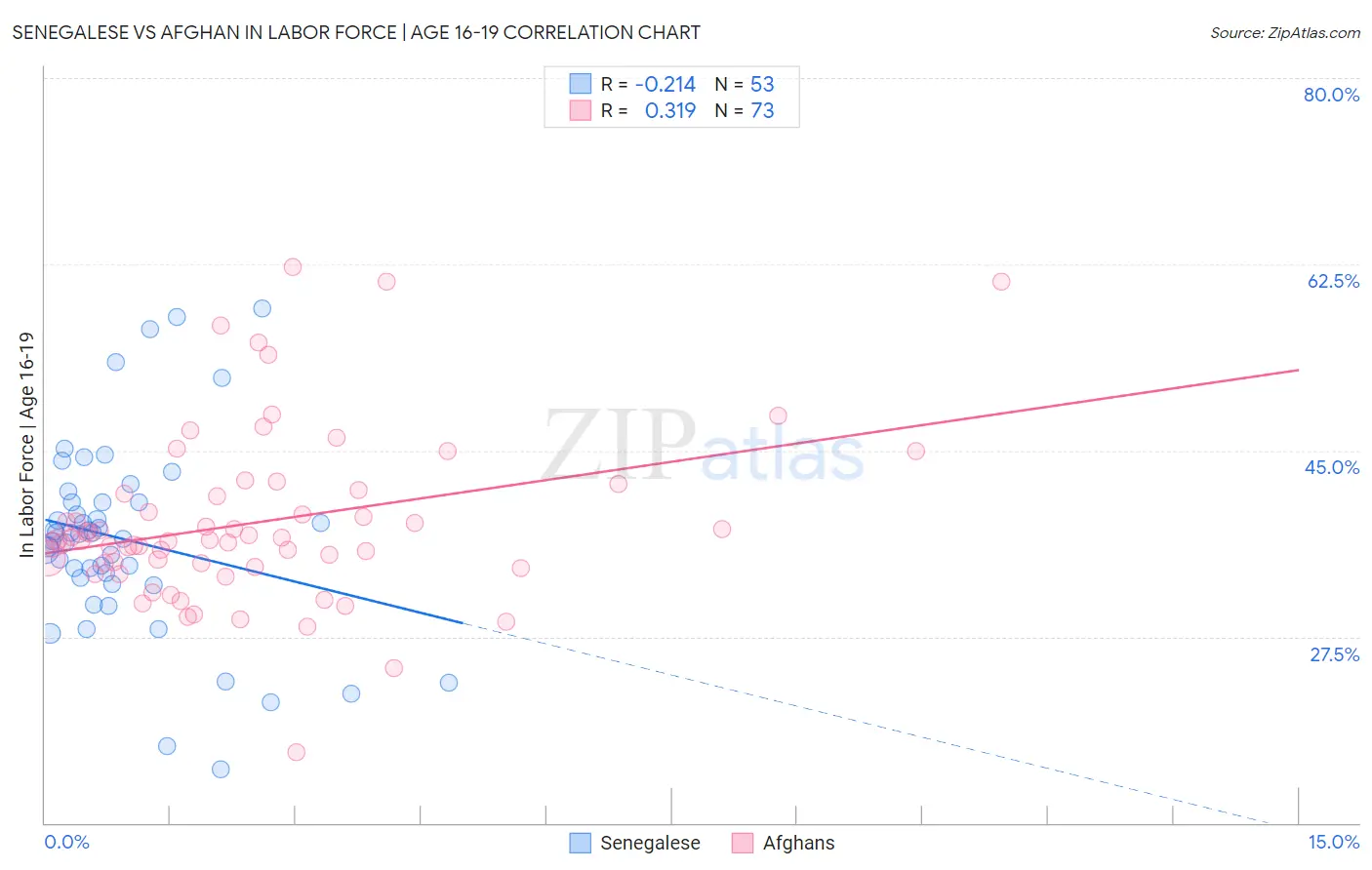 Senegalese vs Afghan In Labor Force | Age 16-19