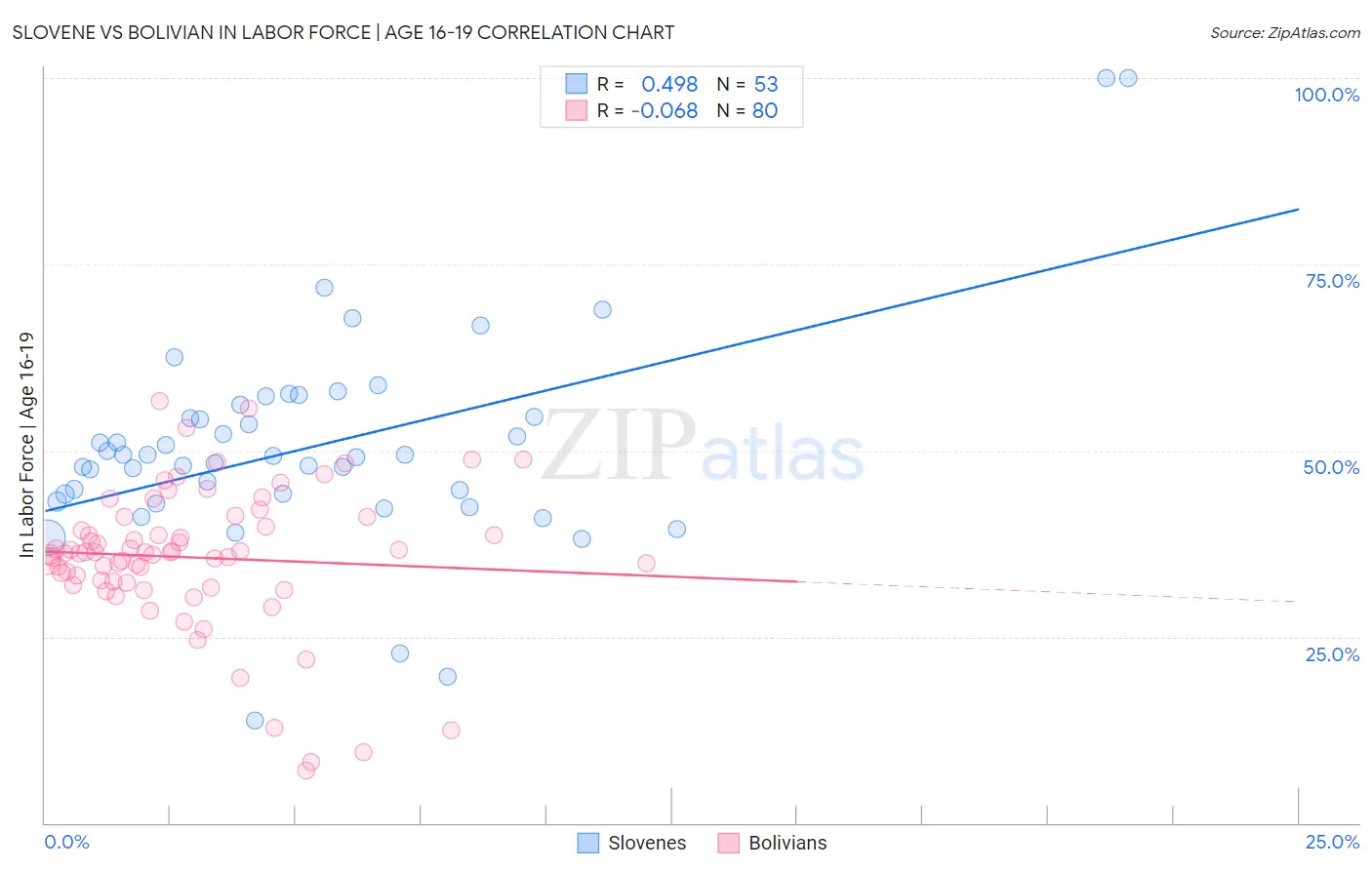 Slovene vs Bolivian In Labor Force | Age 16-19