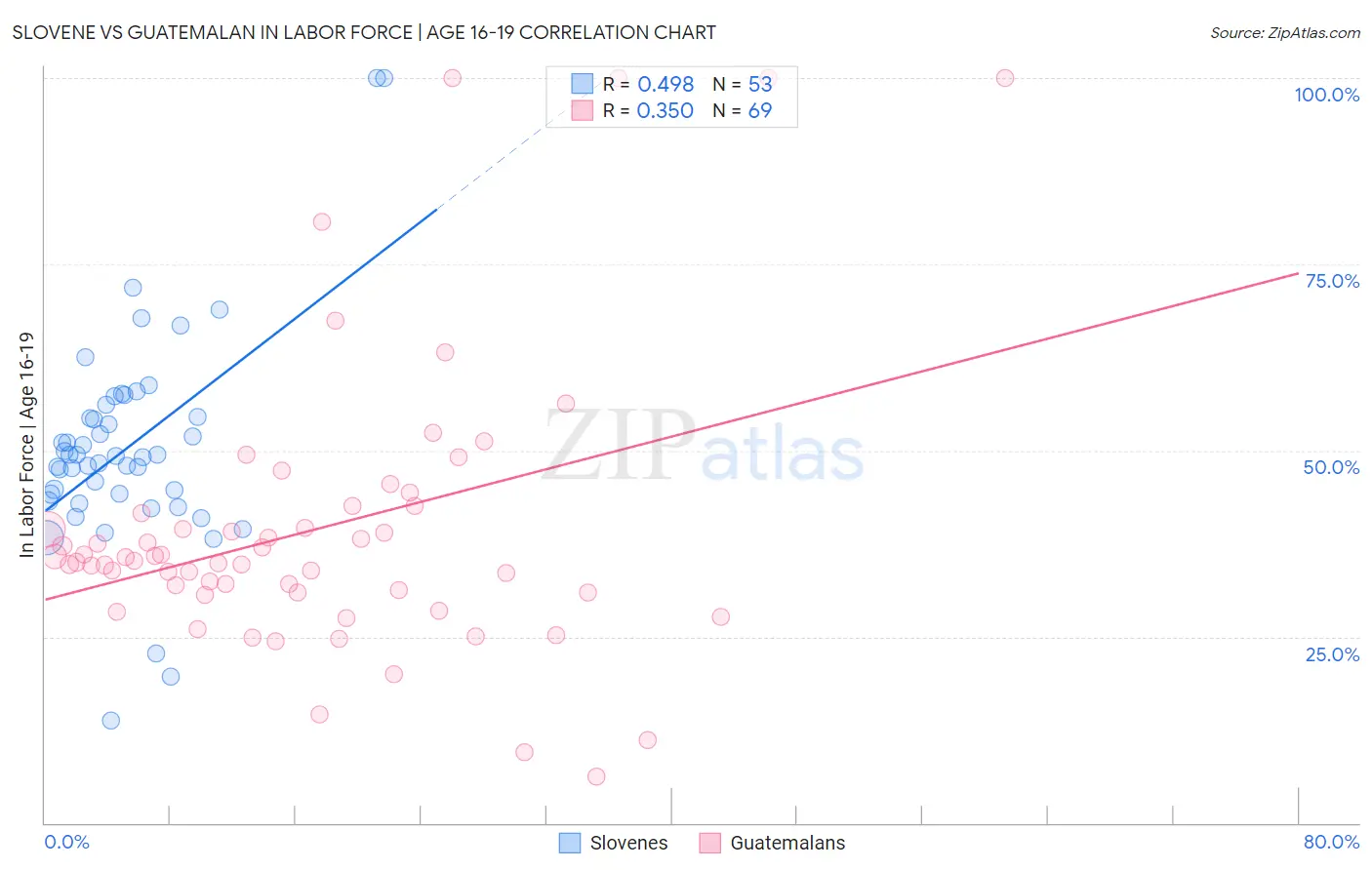 Slovene vs Guatemalan In Labor Force | Age 16-19