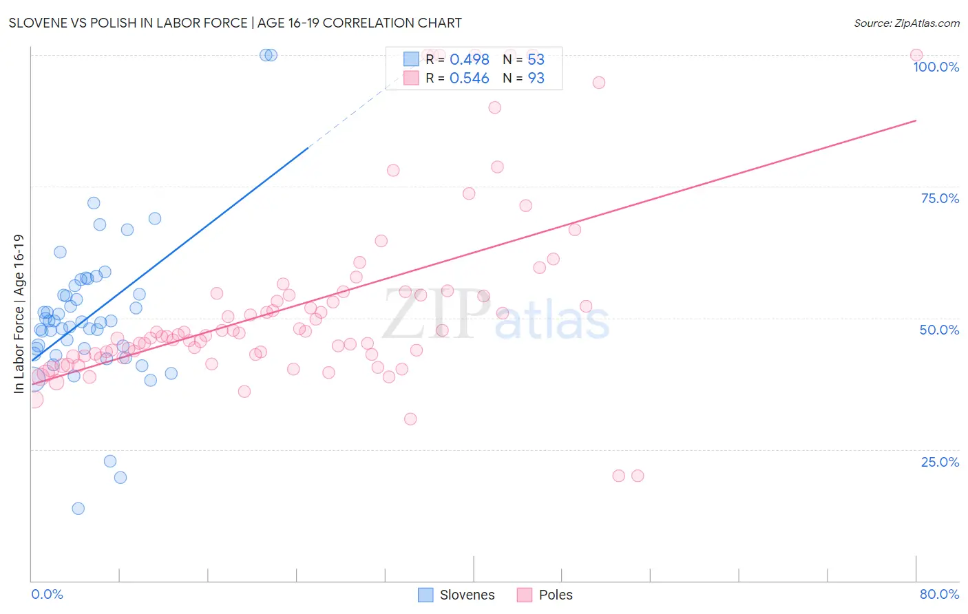Slovene vs Polish In Labor Force | Age 16-19