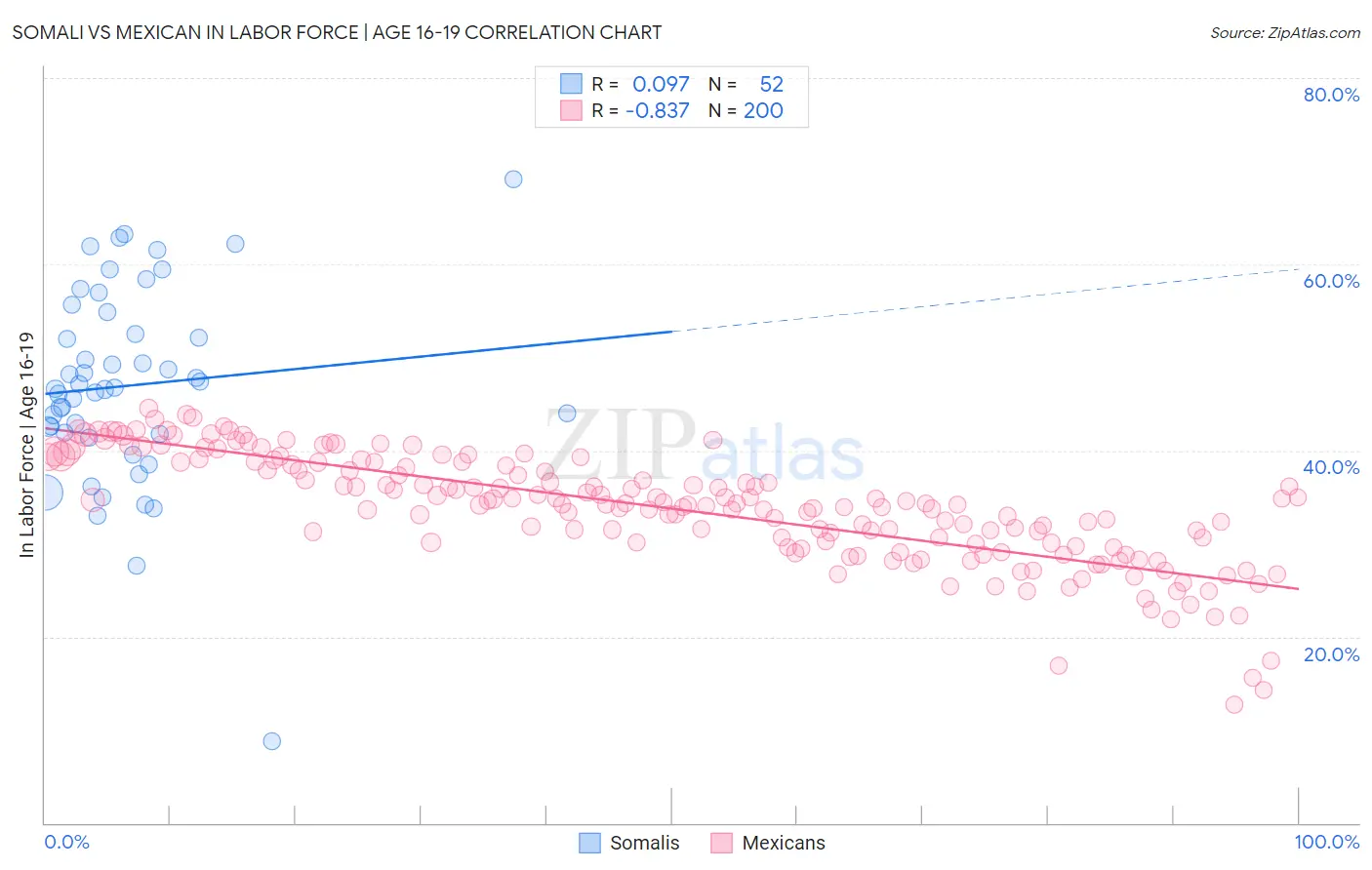 Somali vs Mexican In Labor Force | Age 16-19