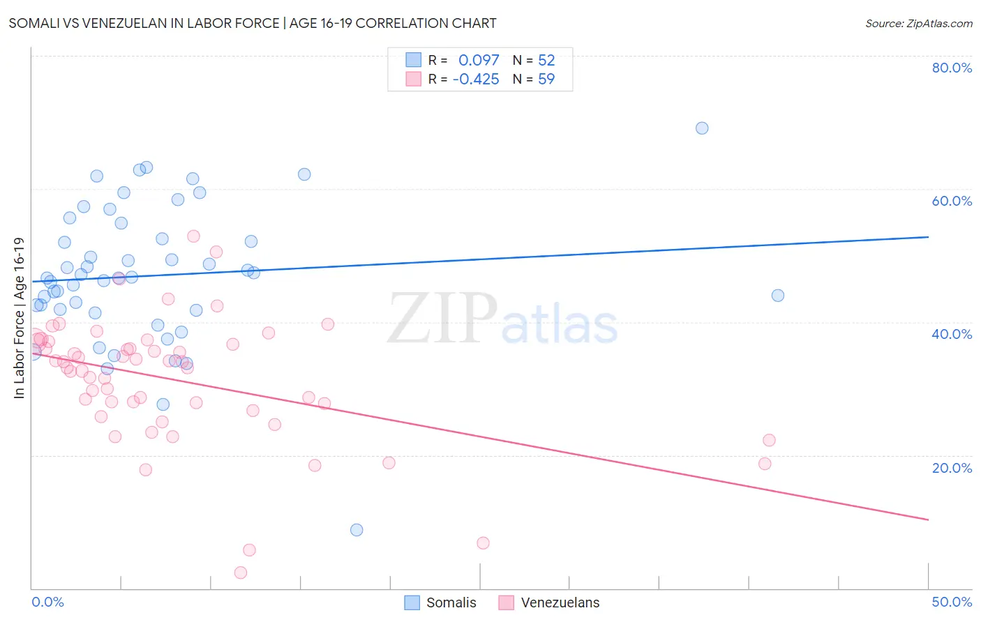 Somali vs Venezuelan In Labor Force | Age 16-19
