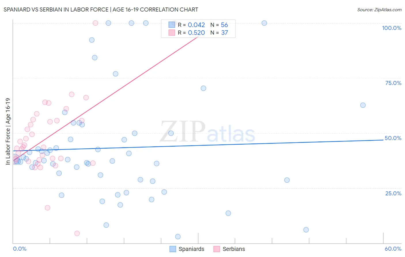 Spaniard vs Serbian In Labor Force | Age 16-19