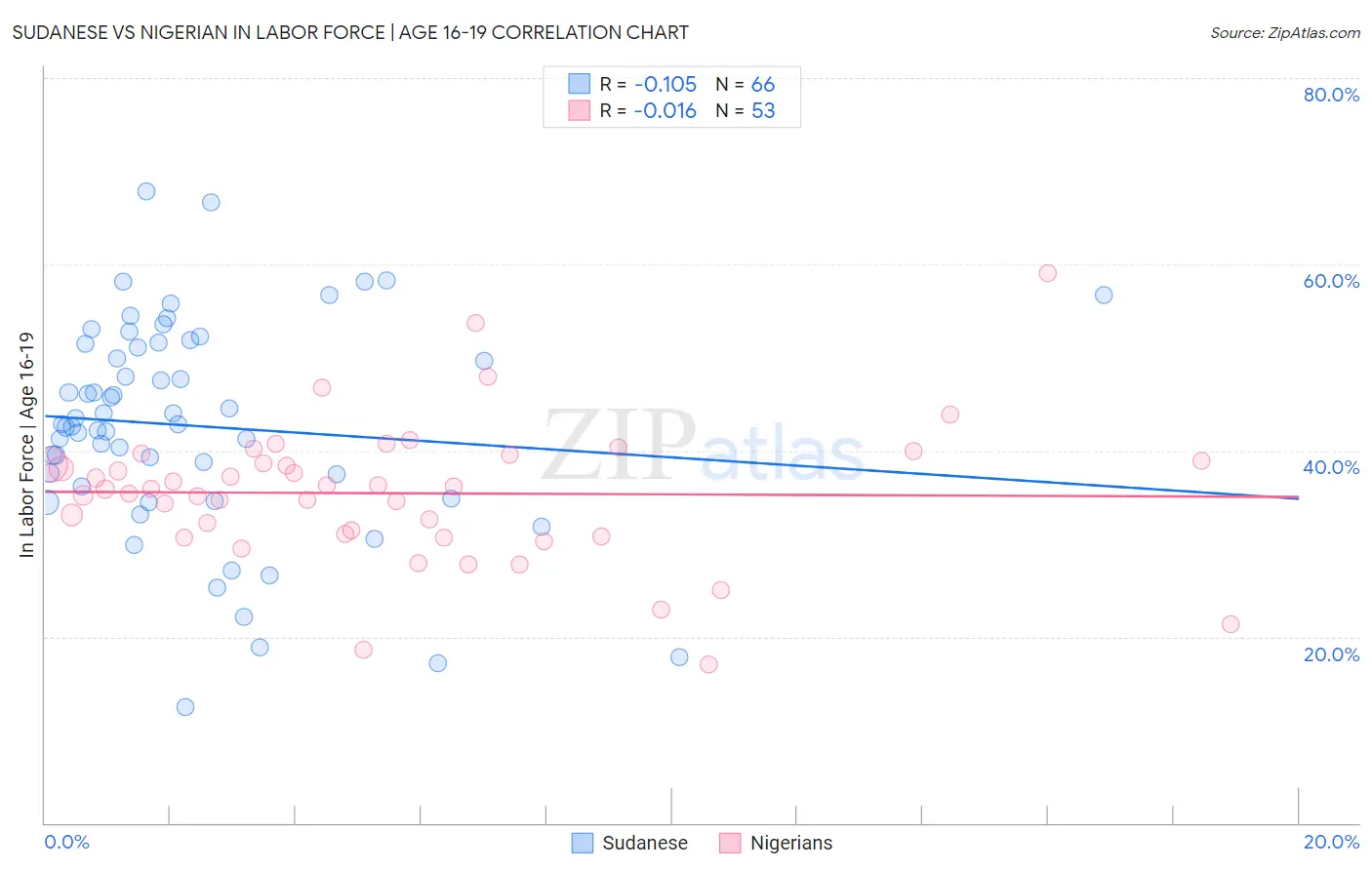 Sudanese vs Nigerian In Labor Force | Age 16-19