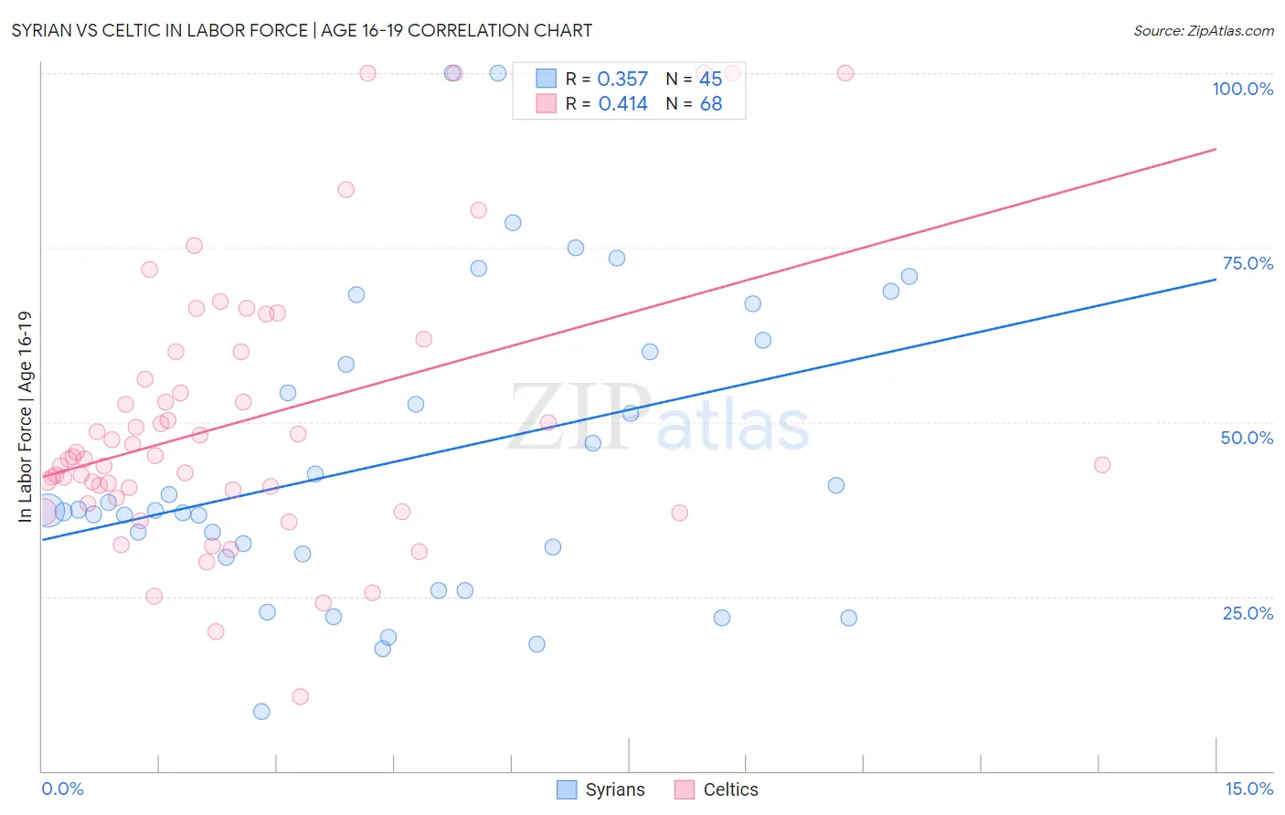 Syrian vs Celtic In Labor Force | Age 16-19