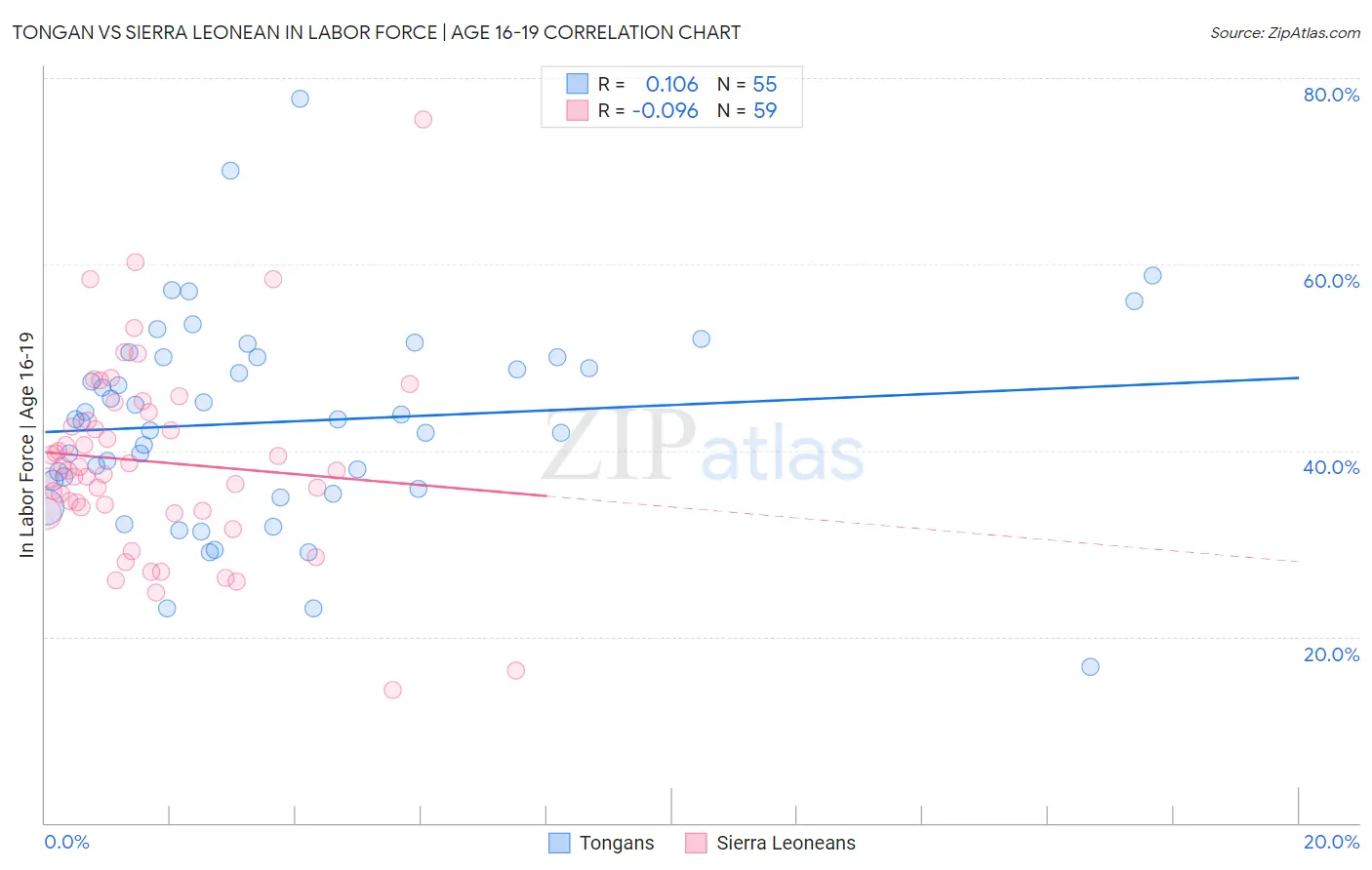 Tongan vs Sierra Leonean In Labor Force | Age 16-19