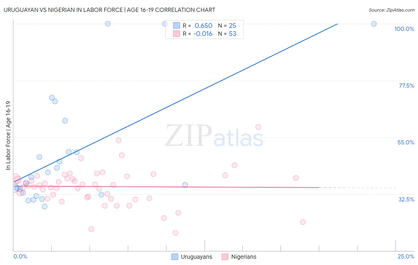 Uruguayan vs Nigerian In Labor Force | Age 16-19