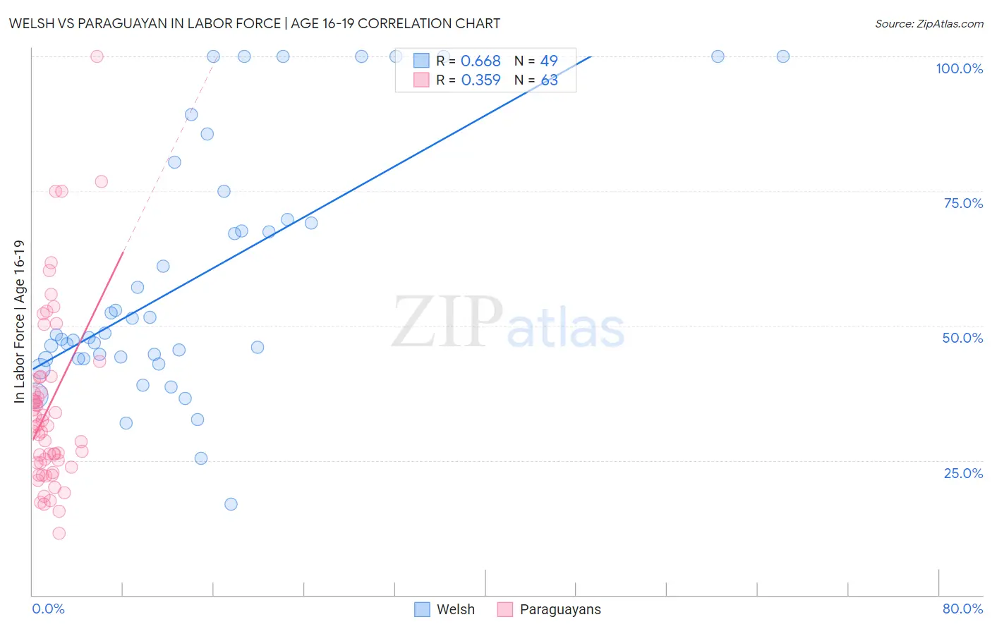Welsh vs Paraguayan In Labor Force | Age 16-19