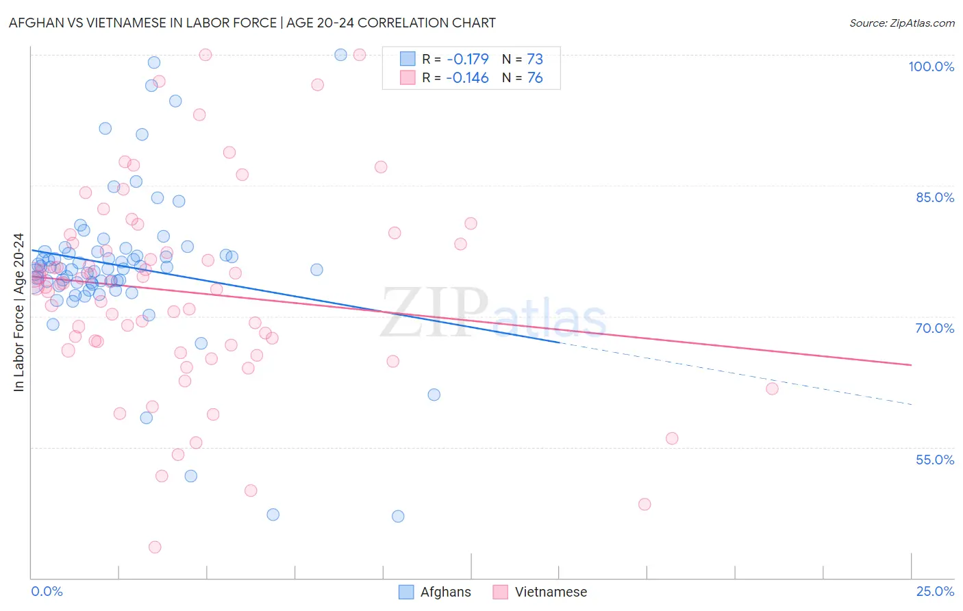 Afghan vs Vietnamese In Labor Force | Age 20-24