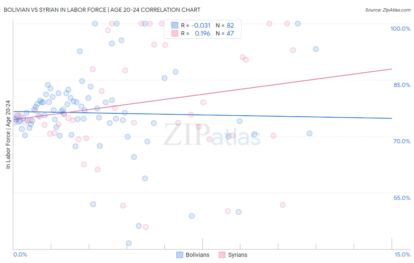 Bolivian vs Syrian In Labor Force | Age 20-24