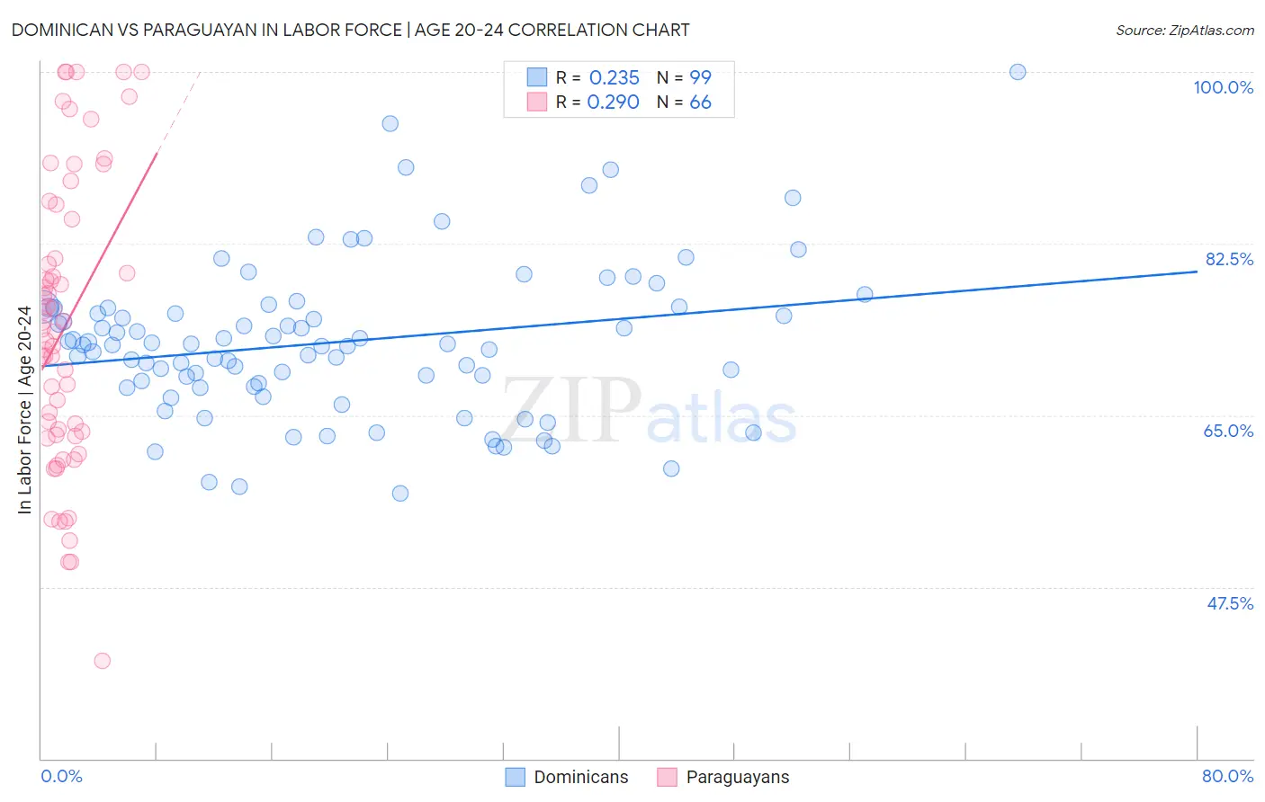 Dominican vs Paraguayan In Labor Force | Age 20-24