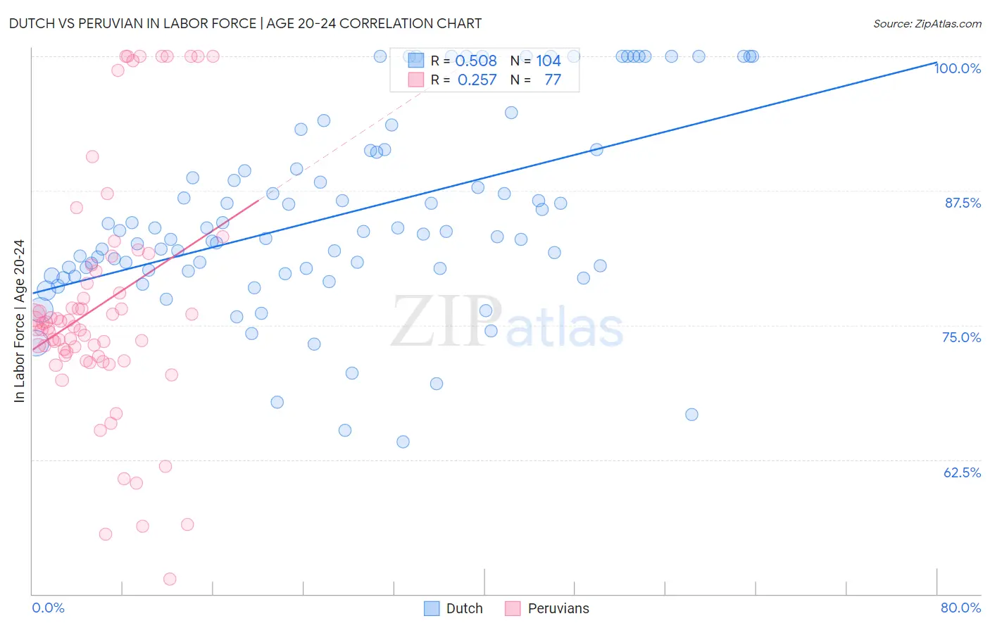 Dutch vs Peruvian In Labor Force | Age 20-24