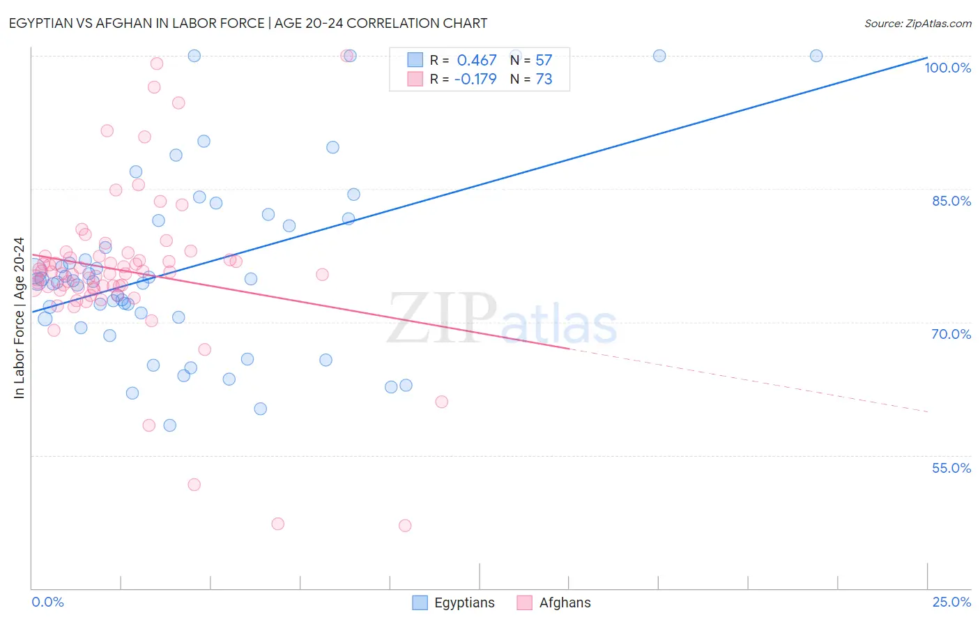 Egyptian vs Afghan In Labor Force | Age 20-24