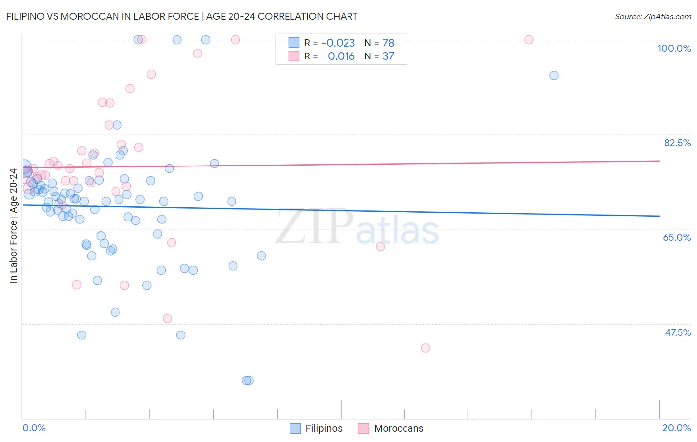 Filipino vs Moroccan In Labor Force | Age 20-24