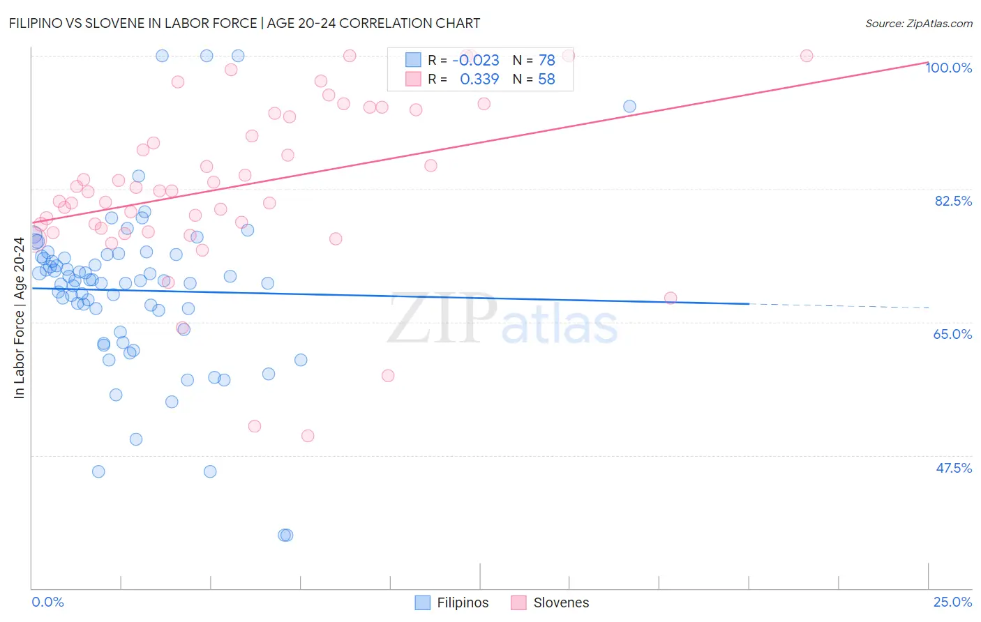 Filipino vs Slovene In Labor Force | Age 20-24