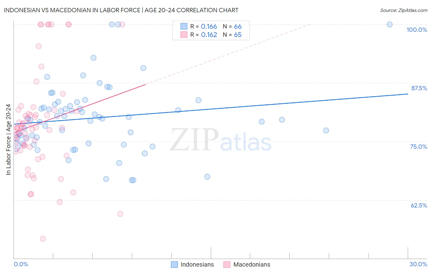Indonesian vs Macedonian In Labor Force | Age 20-24