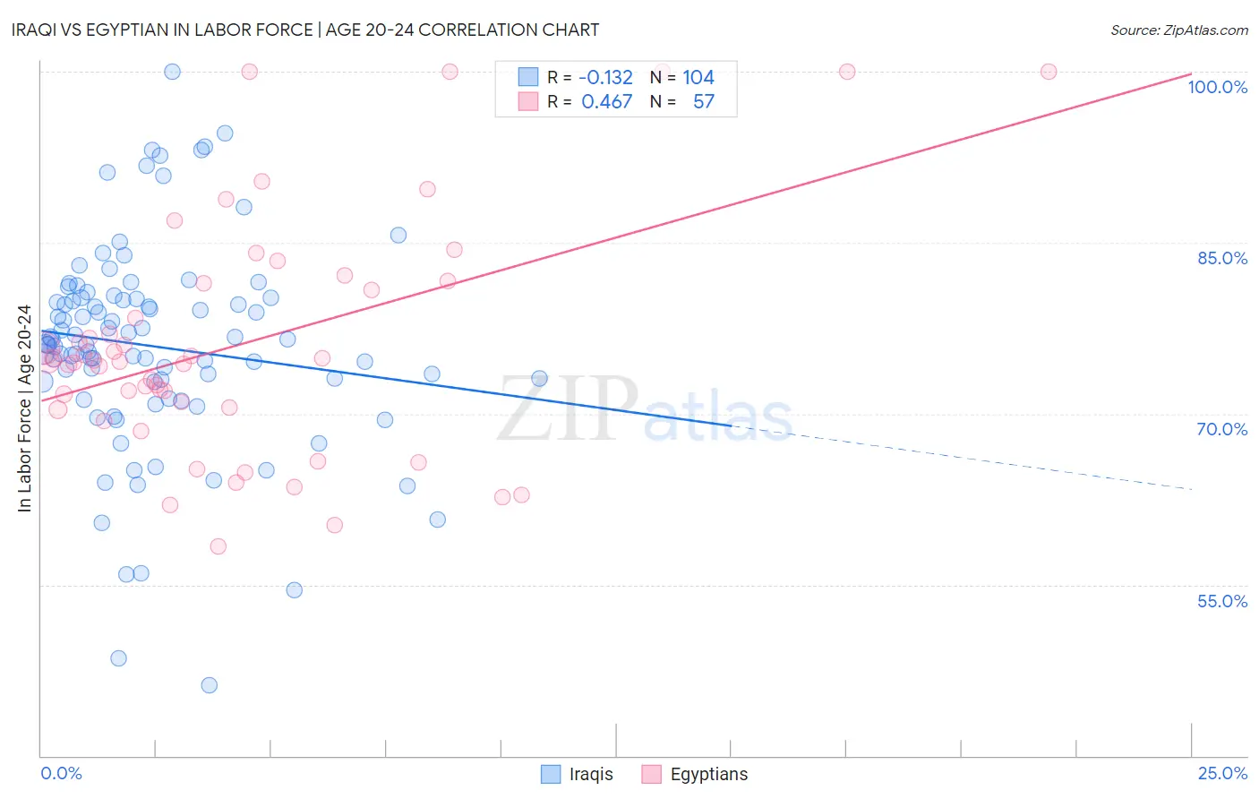 Iraqi vs Egyptian In Labor Force | Age 20-24