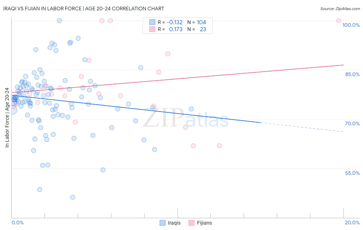 Iraqi vs Fijian In Labor Force | Age 20-24