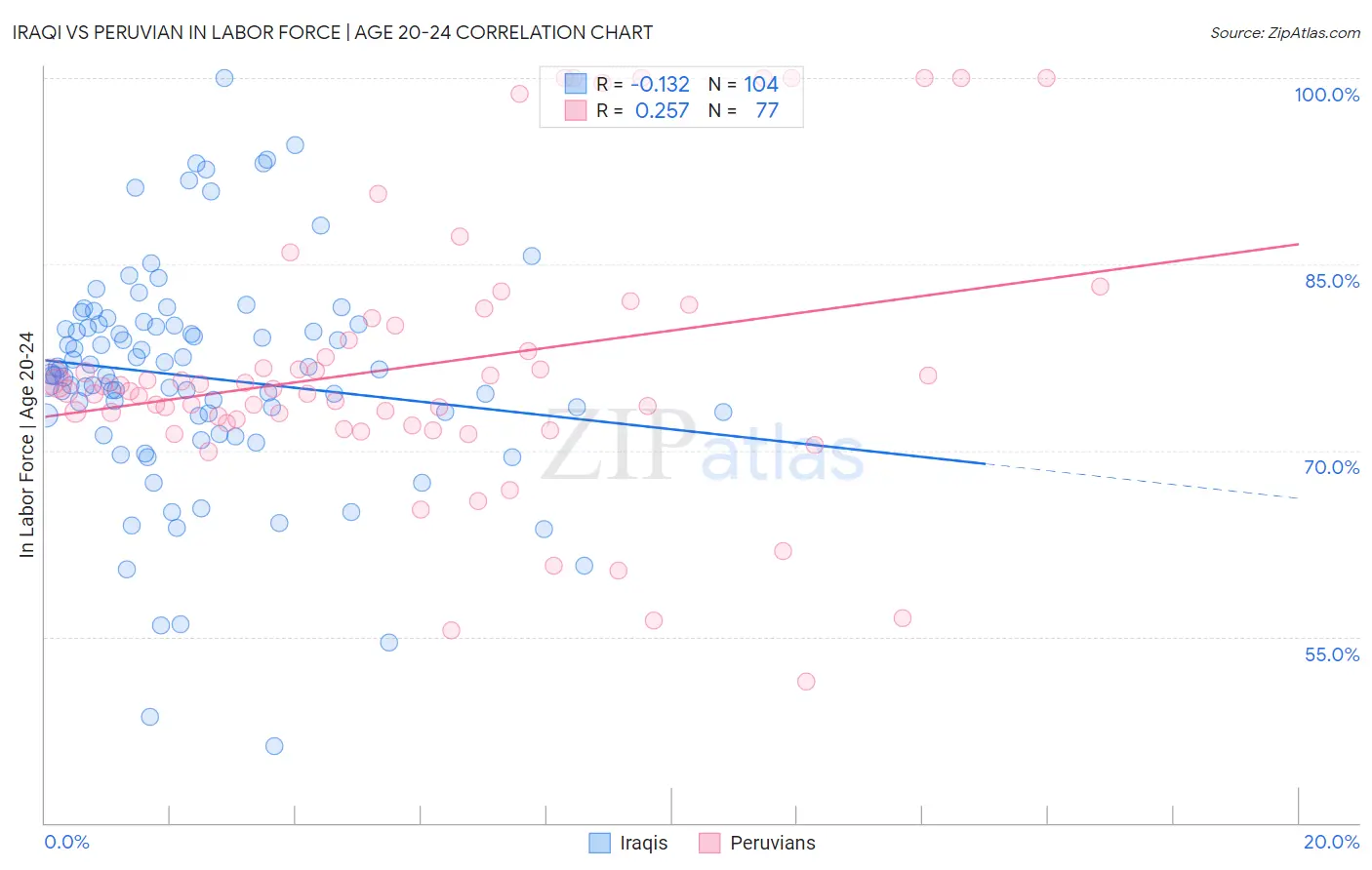 Iraqi vs Peruvian In Labor Force | Age 20-24