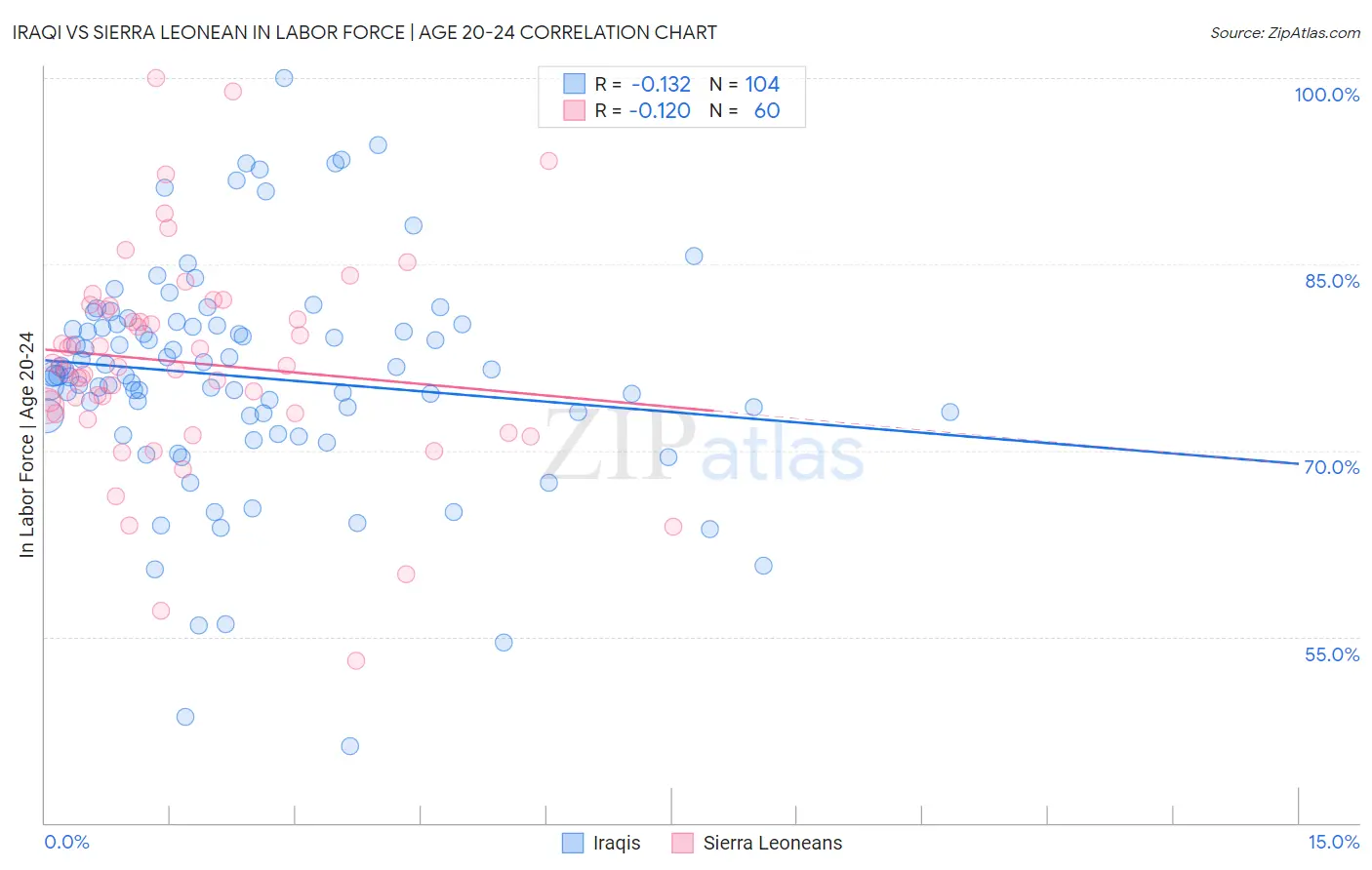 Iraqi vs Sierra Leonean In Labor Force | Age 20-24