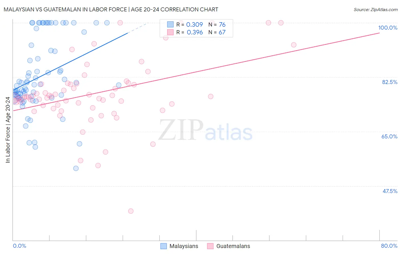 Malaysian vs Guatemalan In Labor Force | Age 20-24