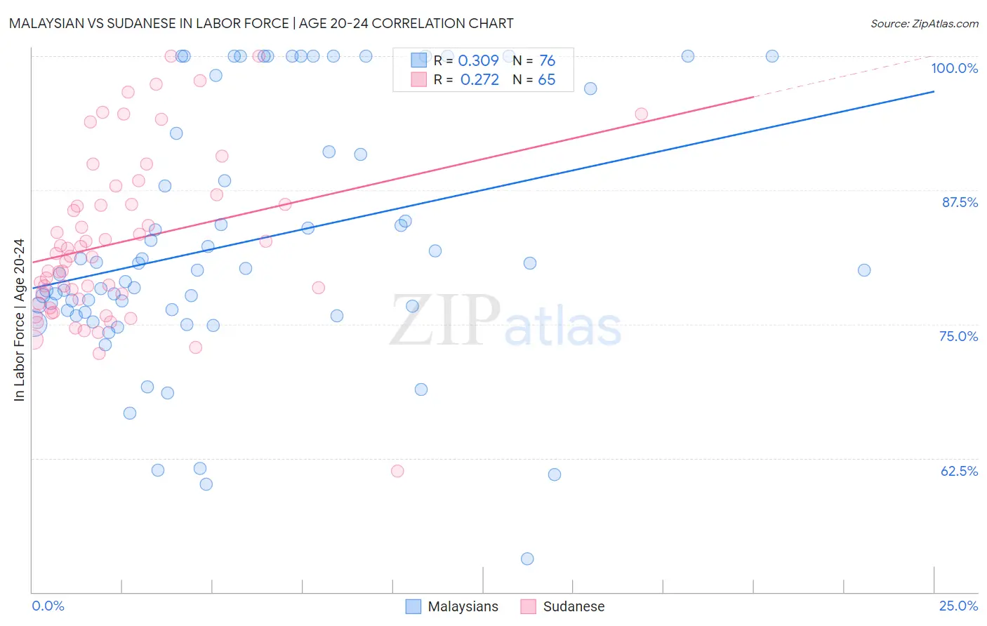 Malaysian vs Sudanese In Labor Force | Age 20-24