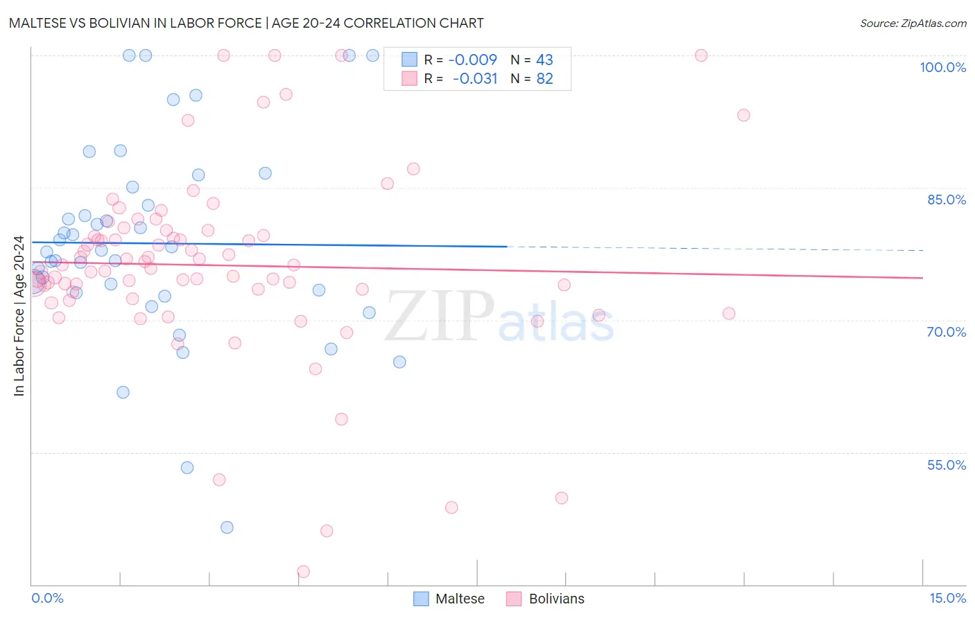 Maltese vs Bolivian In Labor Force | Age 20-24