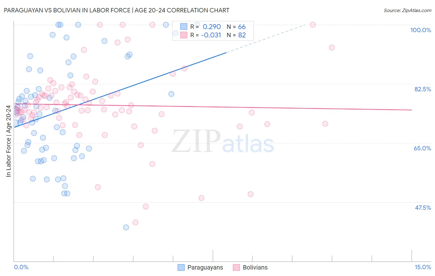 Paraguayan vs Bolivian In Labor Force | Age 20-24