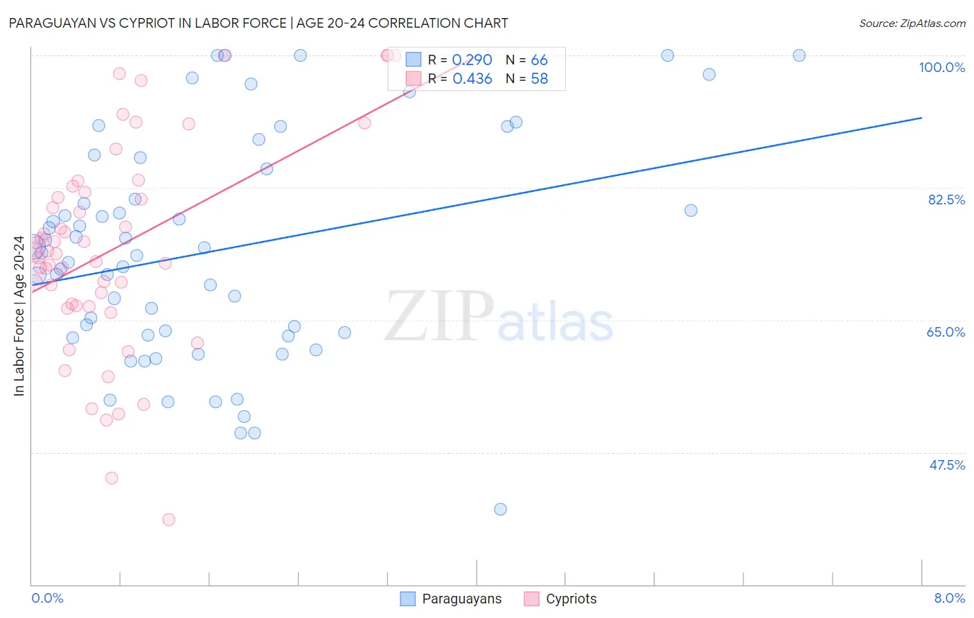 Paraguayan vs Cypriot In Labor Force | Age 20-24